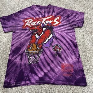 Raptors Mitchell & Ness Purple Tie-Dye Shirt